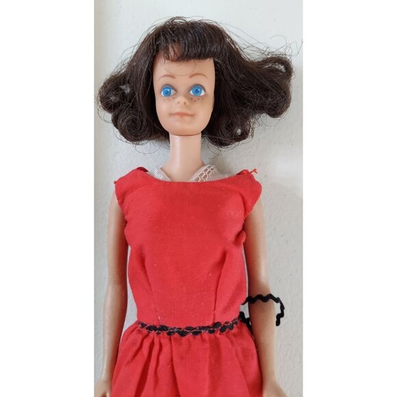 1962 Vintage Midge Barbie Doll #860 Brunette With Box, Dress, And Bathing Suit - Picture 4 of 12